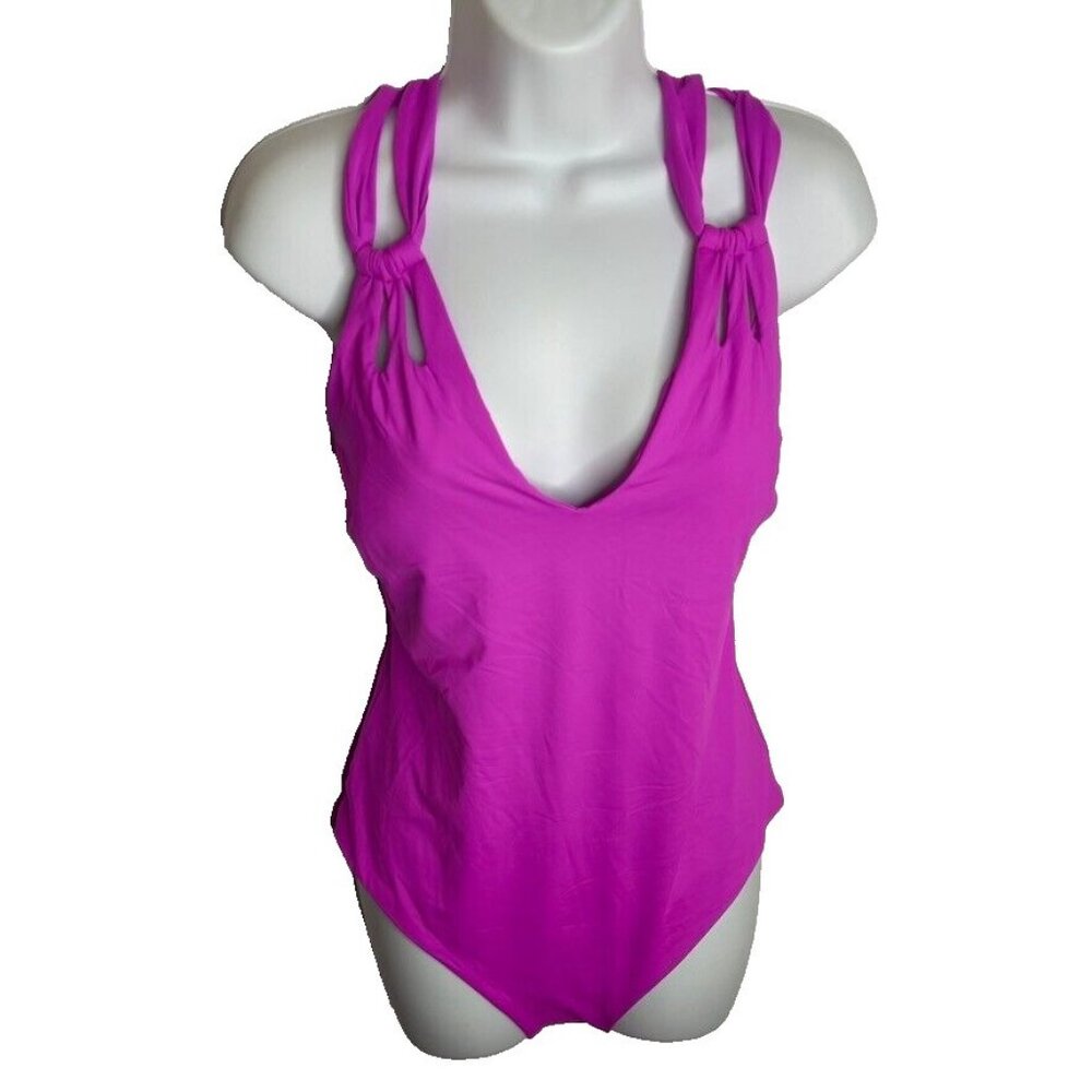 Becca $158 Plus Size Strappy One Piece Swimsuit Pink Size 3X - Picture 2 of 7